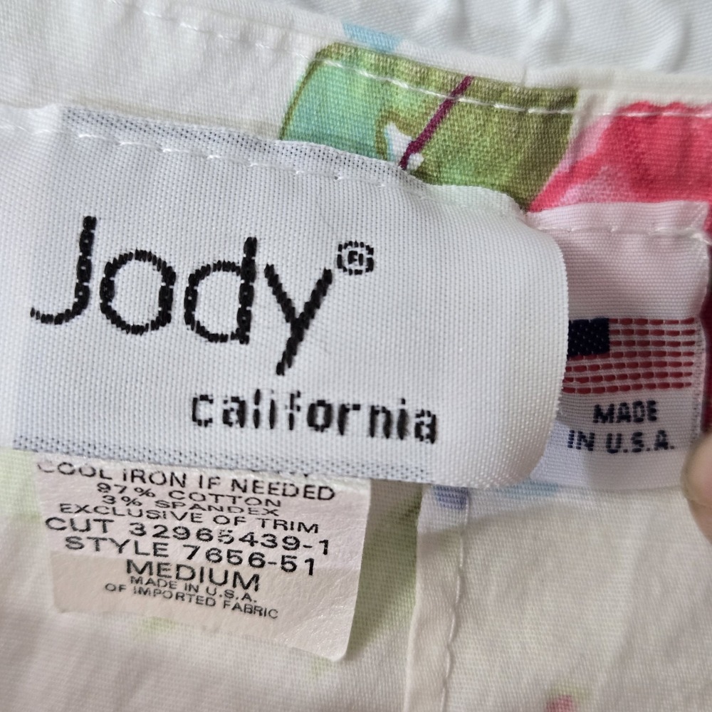 Jody Dolly A-Line Floral Pin Tuck Swing Skirt Size M Beach Summer Vacation - Picture 7 of 9